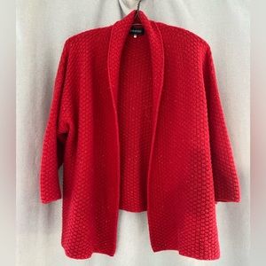 Eskandar shawl collar cardigan sweater cashmere one size with sequins Red $2500